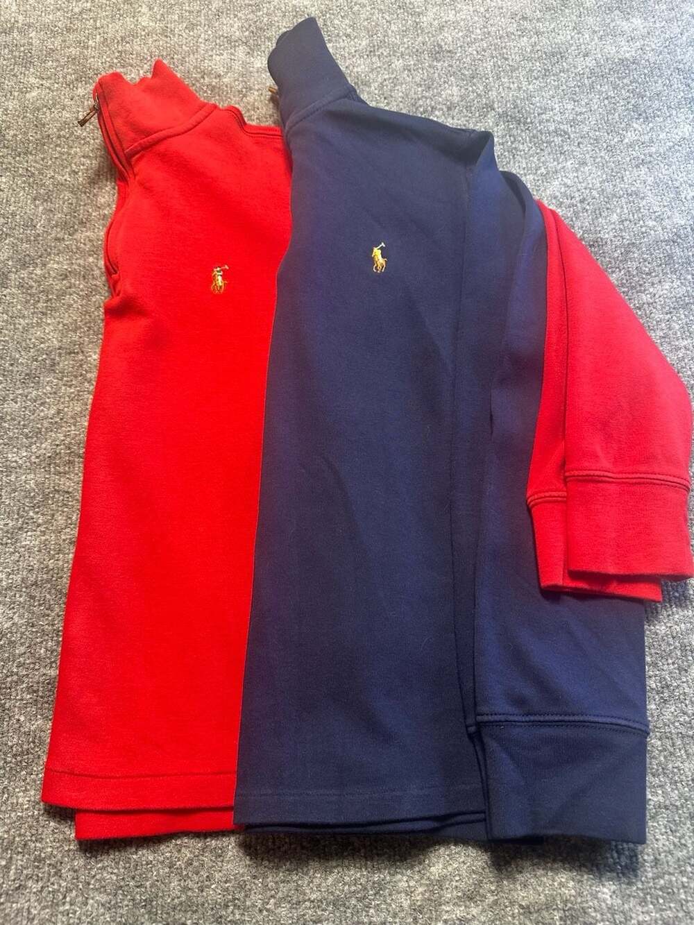 Polo Ralph Lauren Boys 1/4 Zip Pullover Shirt Size M (10-12) - Set of 2 Preppy